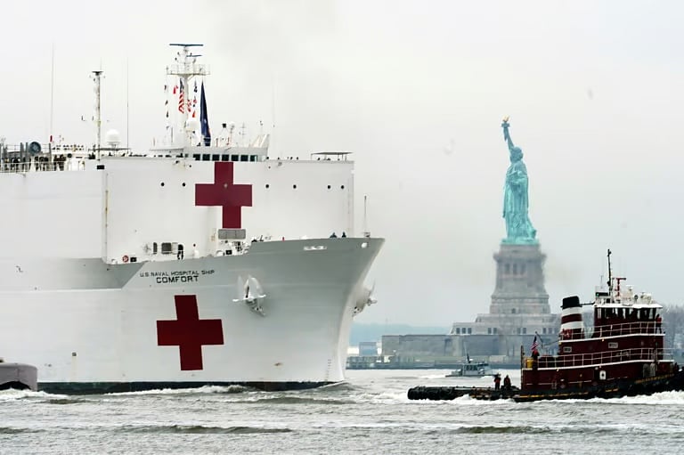 A US hospital ship