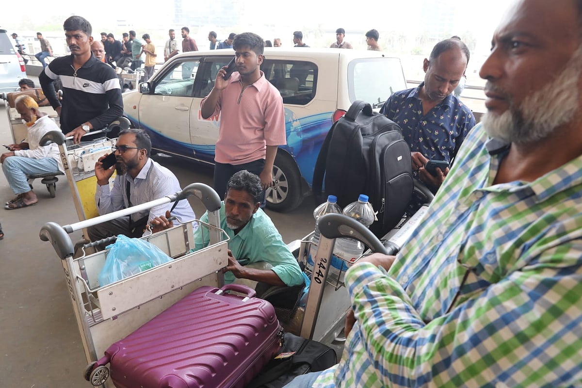 Passengers are facing extreme difficulties at Dhaka's Hazrat Shahjalal International Airport due to sudden flight cancellations amid the war situation in the Middle East following the US and Israeli attacks on Iran. The photo is taken around 12pm on 3 March 2026