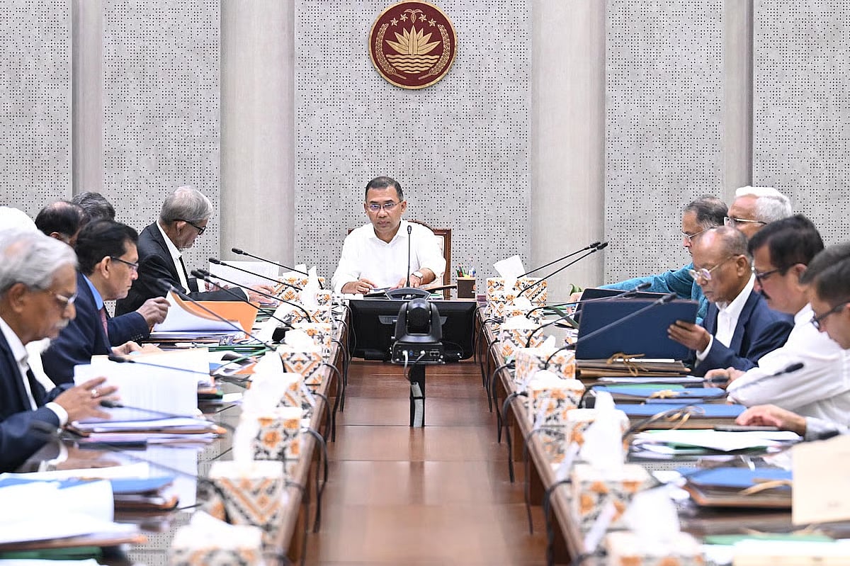 Prime Minister Tarique Rahman chairs a cabinet meeting