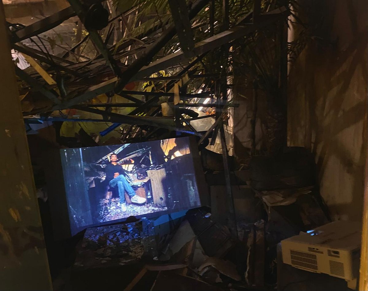 Inside the vandalised and burned Prothom Alo building