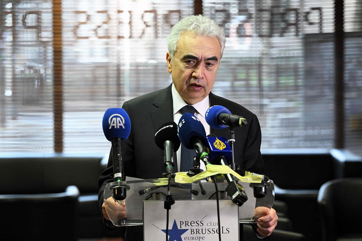 International Energy Agency (IEA) Executive Director Fatih Birol gives a press conference in Brussels on 6 March 2026