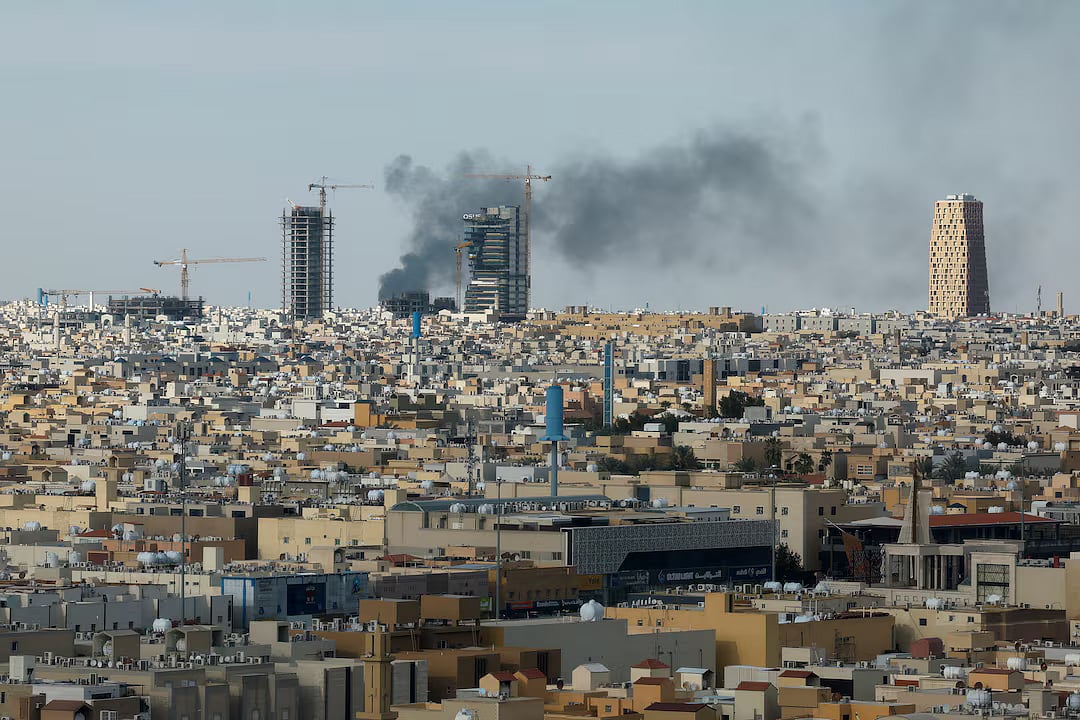 Smoke rises above the city, amid the US-Israeli conflict with Iran, in Riyadh, Saudi Arabia, 5 March, 2026.