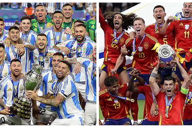 Copa America Champion Argentina and Euro Champion Spain