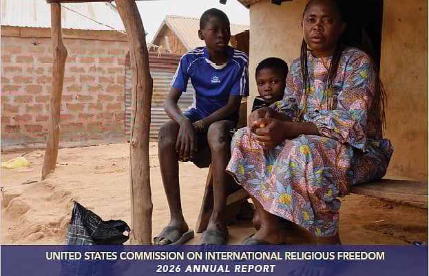 Screengrab of the cover page of the USCIRF report