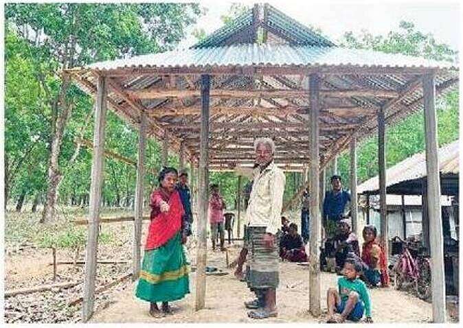 Victim Garo family in Purbo Dhorati village at Madhupur