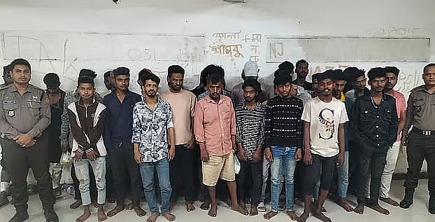 Police arrested these people from Geneva Camp, Mohammadpur, Dhaka for their involvement in various crimes in February 2026