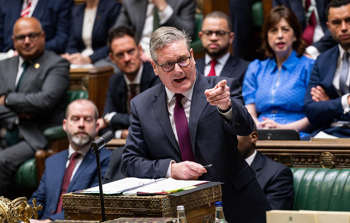 A handout photograph taken and released by the UK Parliament's House of Commons on 18 March 2026 shows Britain's Prime Minister Keir Starmer speaking during the weekly session of Prime Minister's Questions (PMQs).