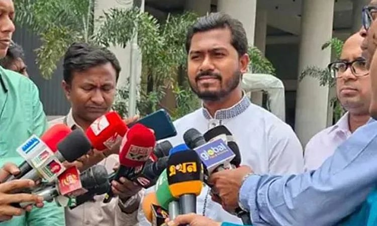 State Minister Nurul Haque Nur spoke to reporters after a meeting with the prime minister at the Secretariat today