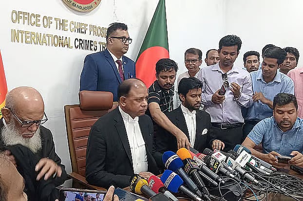 ICT Chief Prosecutor Aminul Islam briefs journalists on 31 March
