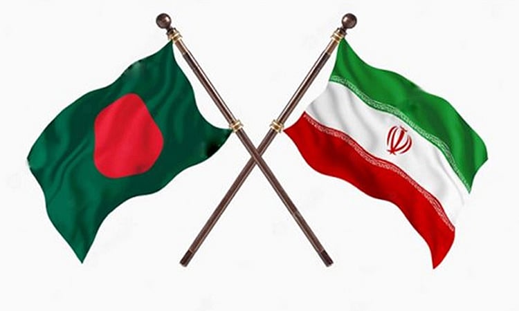 Flags of Iran and Bangladesh