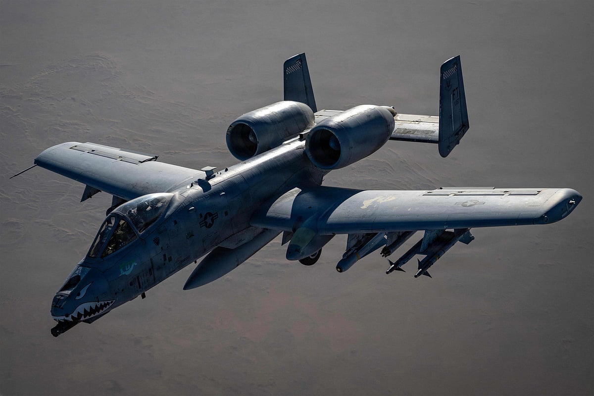 In this US Air Force handout photo released by US Central Command public affairs, a US Air Force A-10 Thunderbolt II aircraft flies over the US Central Command area of responsibility during Operation Epic Fury on 9 March, 2026. Tehran said on 3 April that it had shot down an F-15 warplane and US media reported United States special forces had rescued one of its two crew members, with the other still missing.