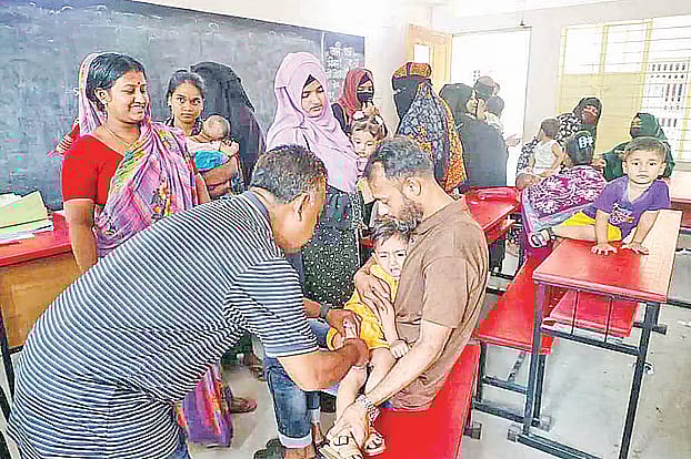 A special vaccination programme has started to prevent measles outbreak.