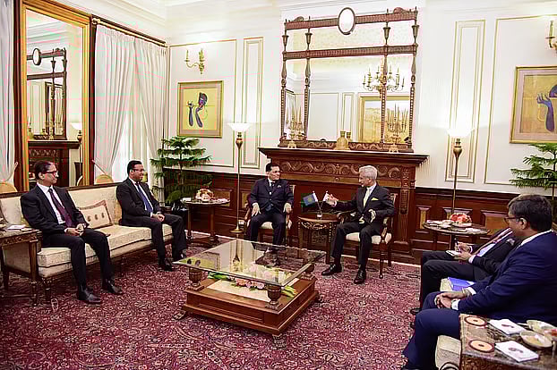 India’s External Affairs Minister S Jaishankar meets with Bangladesh’s Foreign Minister Khalilur Rahman. Wednesday,