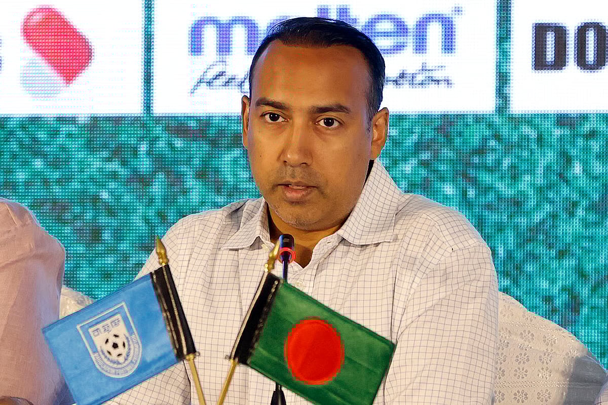 BFF President Tabith Awal at a BFF Meet the Press session