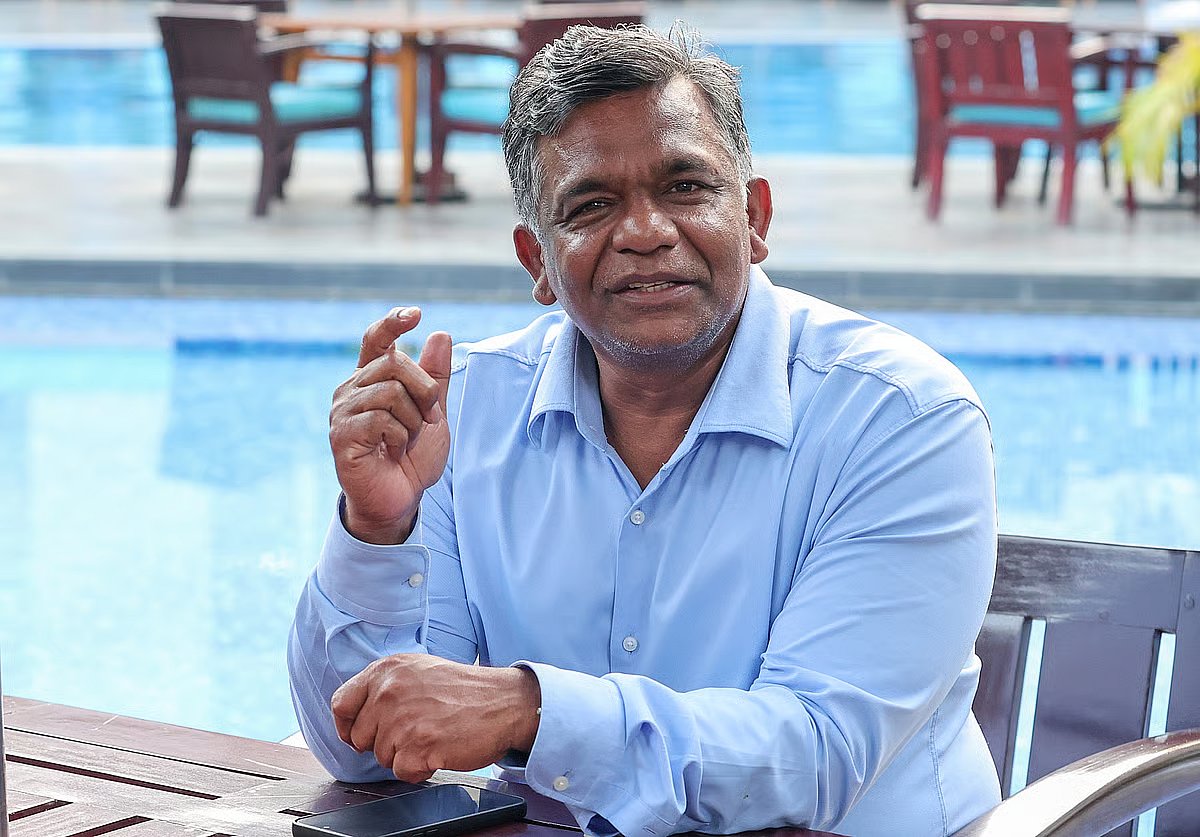 Aminul Islam during an interview at the Pan Pacific Sonargaon Dhaka.