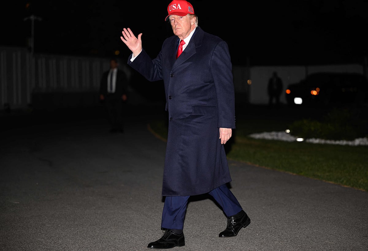 US President Donald Trump returns to White House on 12 April 2026