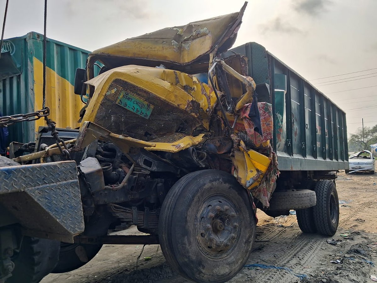 The accident-hit truck