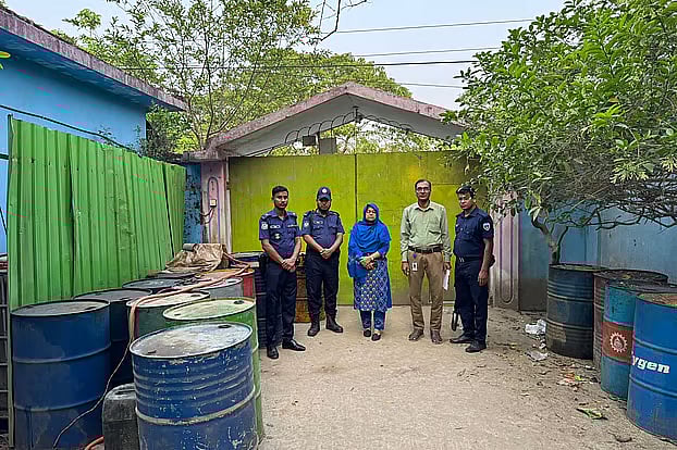Authorities recovered around 5,500 litres of fuel oil hidden inside a house in Middle Kadra village of Senbag upazila in Noakhali on Tuesday afternoon.