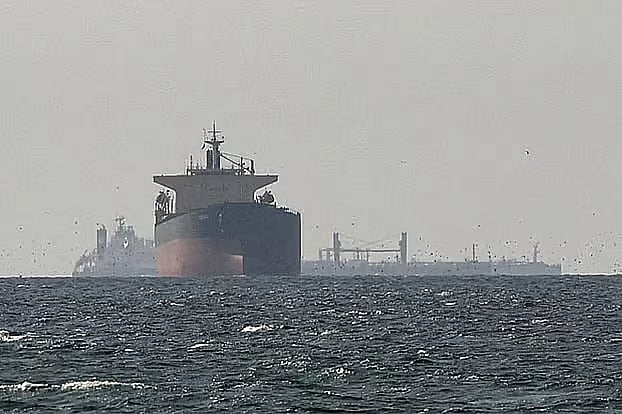A ship near the Strait of Hormuz