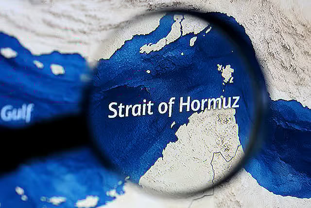 Map of Strait of Hormuz