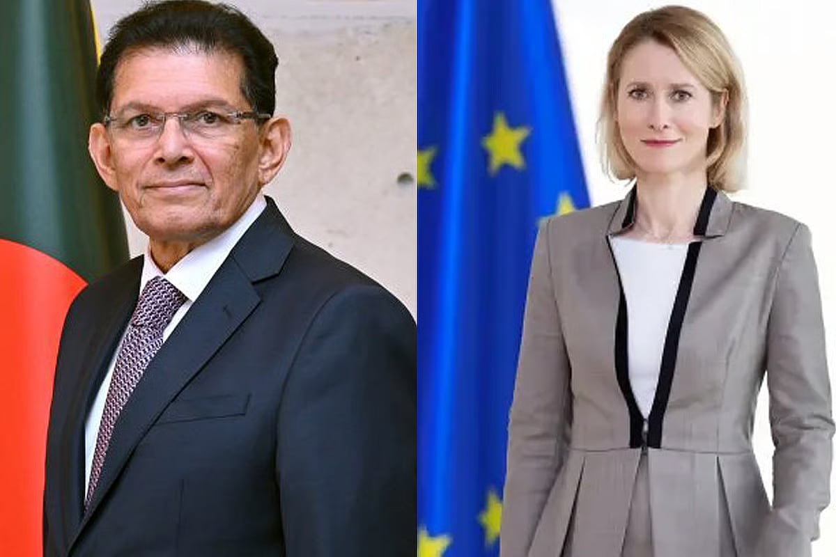 Foreign Minister Khalilur Rahman and the EU’s High Representative for Foreign Affairs and Security Policy and Vice President of the European Commission, Kaja Kallas