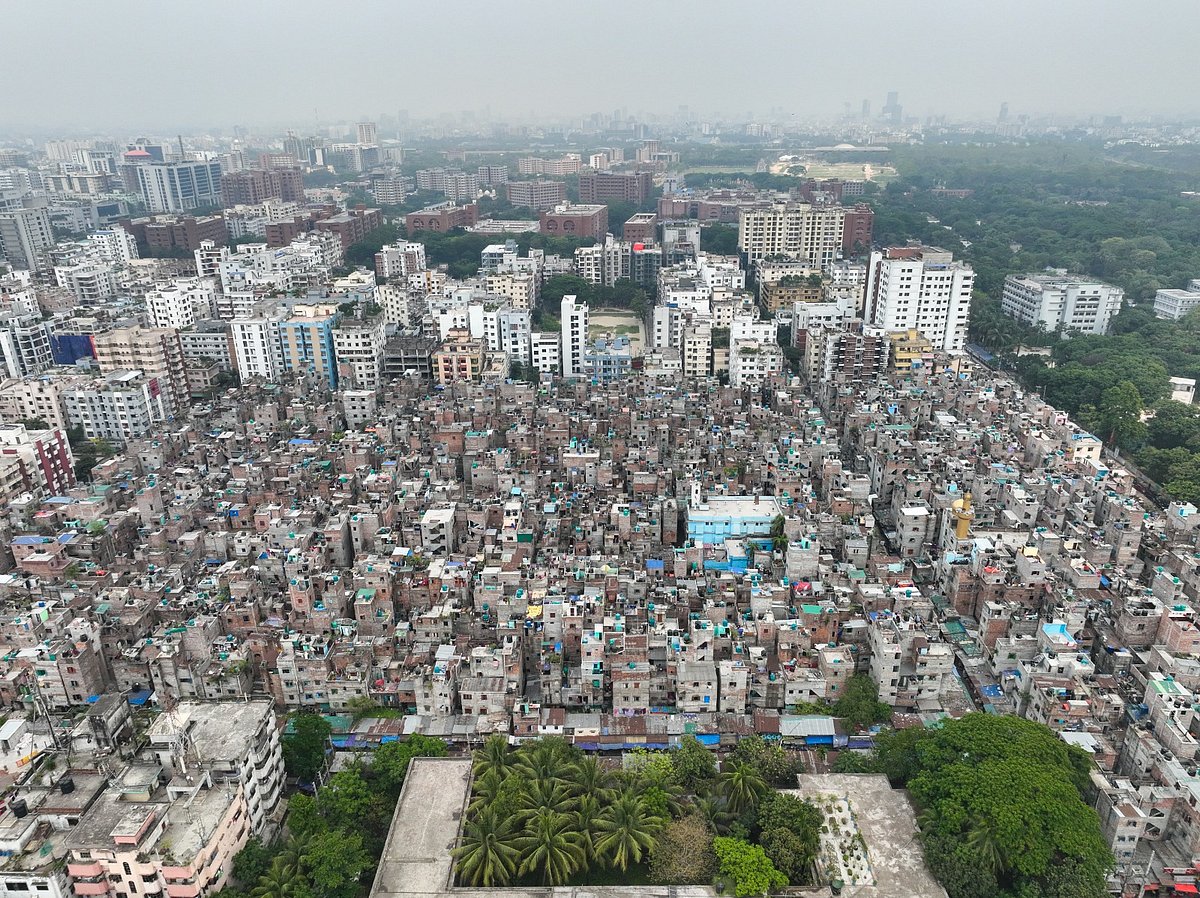 Aerial view of a part of Mohammadpur area