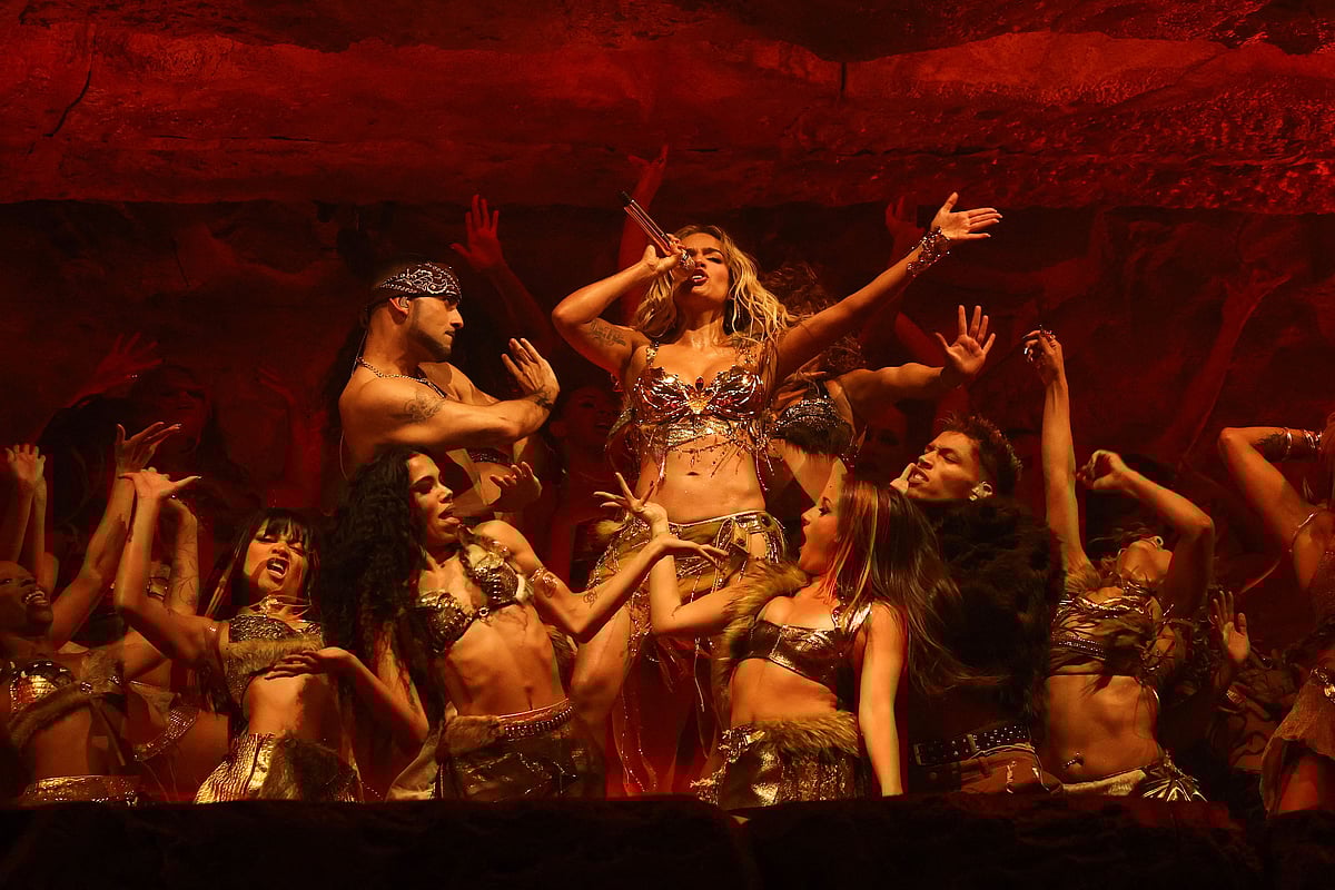 Colombian singer Karol G performs on the Coachella stage during the 2026 Coachella Valley Music and Arts Festival in Indio, California on 12 April, 2026.