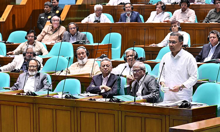 Prime Minister Tarique Rahman spoke during the JS session today