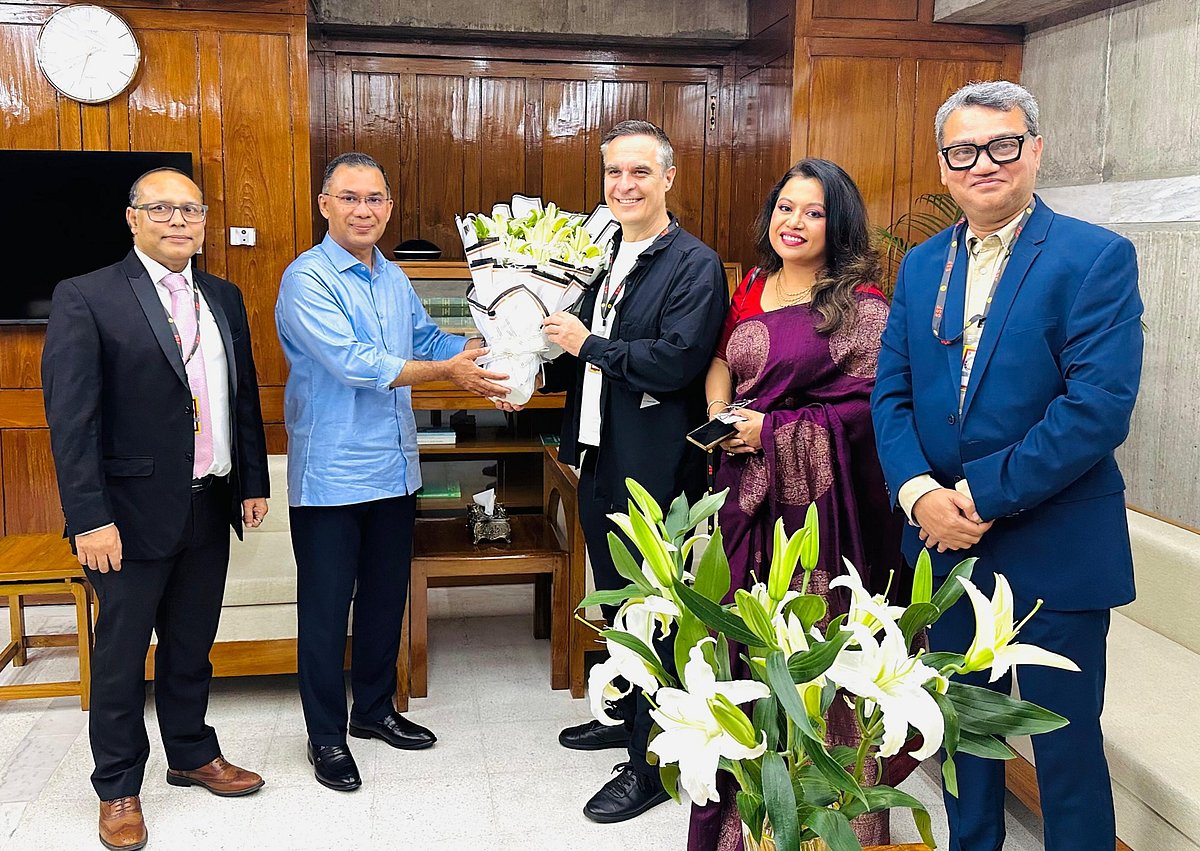Panos Mytaros, global CEO of Bata Group, along with Faria Yasmin, managing director of Bata Bangladesh met with prime minister Tarique Rahman.