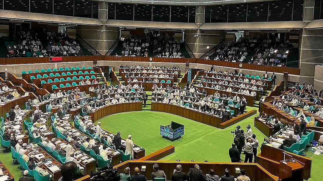 A parliament session is underway