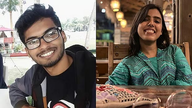 Slain Bangladeshi students Zamil Ahamed Limon and Nahida Sultana Bristy.