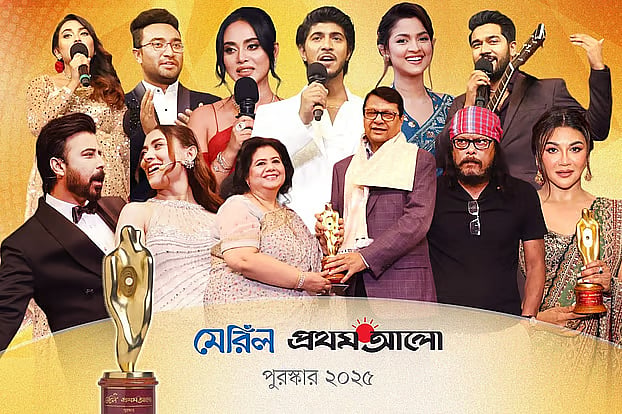 The “27th Meril–Prothom Alo Awards 2025” was held on 24 April at the Bangladesh-China Friendship Convention Centre in Dhaka, with stars from the country’s television, film, and music industries in attendance.