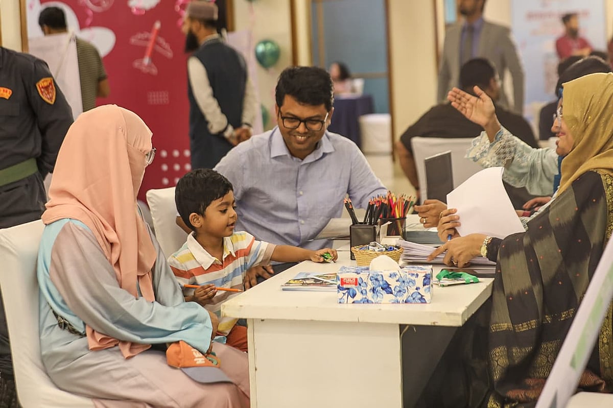 Stalls of English medium schools partnered with the British Council are available at the fair under one roof.