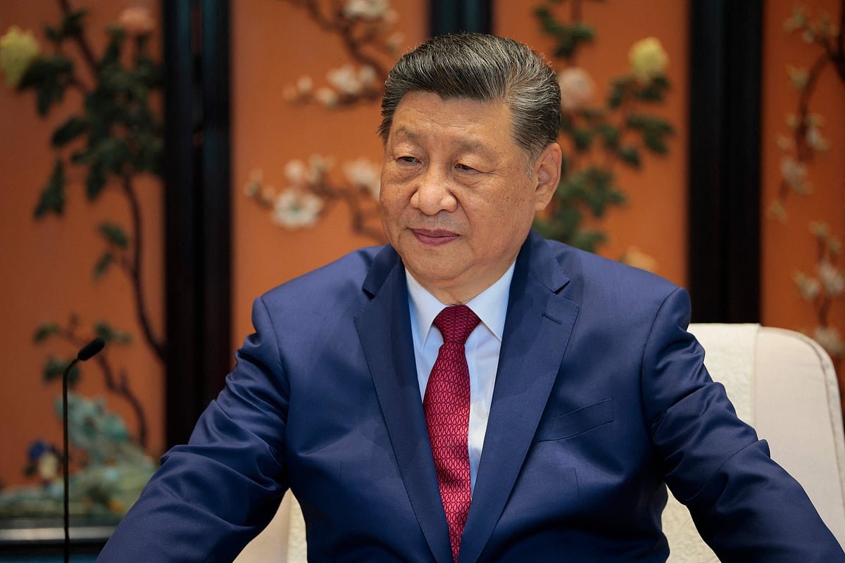 Chinas President Xi Jinping looks on during a meeting with US President Donald Trump on the sidelines to their visit to Zhongnanhai Garden in Beijing on 15 May, 2026.