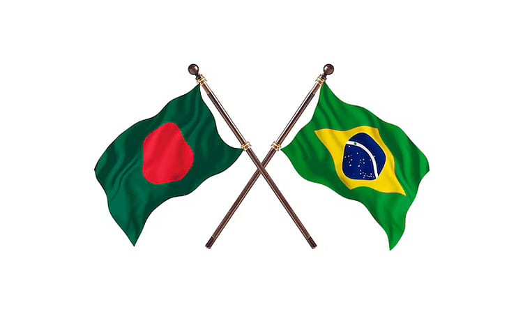 Flags of Bangladesh and Brazil