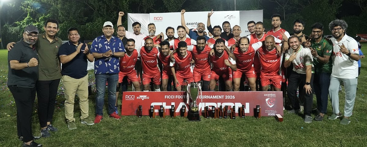 Robi Axiata PLC emerges champion at FICCI Football Tournament 2026