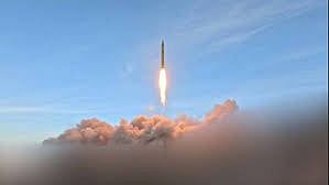 Above, a video grab from an Iranian Revolutionary Guard Corps footage on March 12, 2026, shows what it says was the ‘launch of wave #41 of Iranian missiles.’