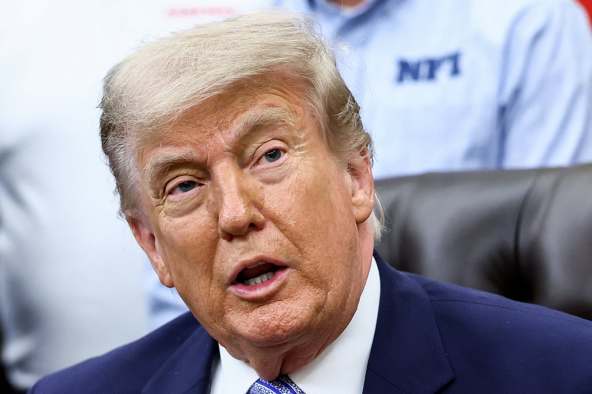US President Donald Trump speaks during an announcement with U.S. Environmental Protection Agency (EPA) Administrator Lee Zeldin (not pictured) in the Oval Office at the White House, in Washington, DC, US, 21 May, 2026.