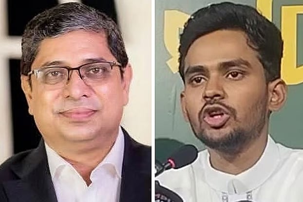State Minister Mir Shahe Alam (left) and former interim government adviser Asif Mahmud Shojib Bhuyain (right).