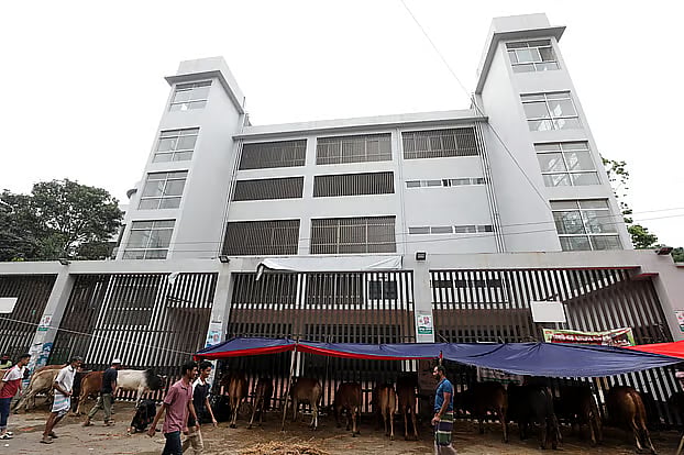 The five-storey slaughterhouse in Hazaribagh, Dhaka, has remained unused for years.