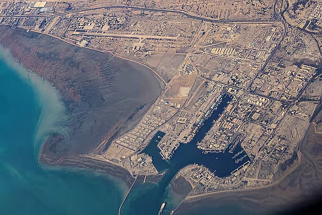 A view of Bandar Abbas, located along Iran’s coastline and the Strait of Hormuz. 10 December 2023.