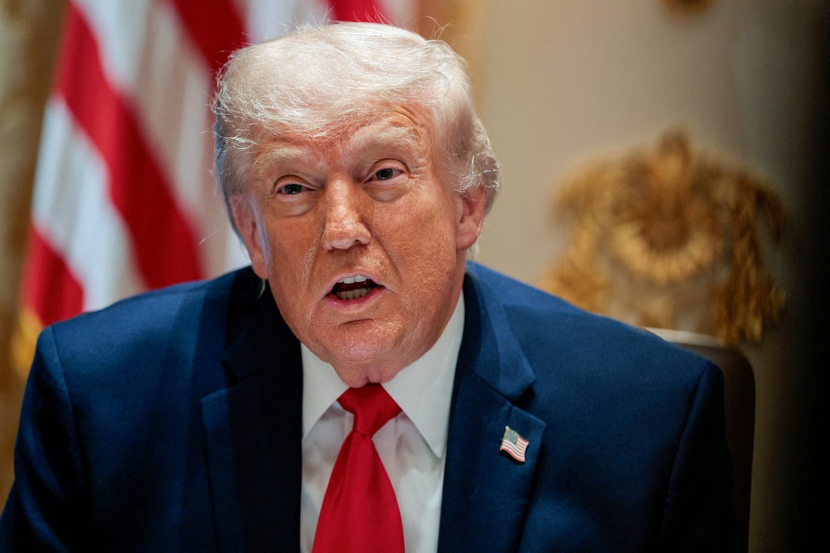 US President Donald Trump speaks during a cabinet meeting in the Cabinet Room at the White House, in Washington, DC, US, 27 May, 2026.