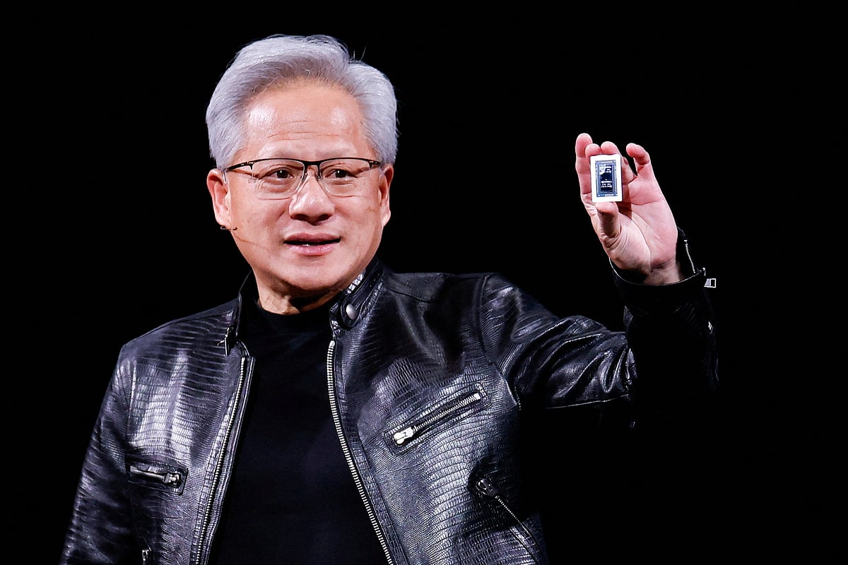 NVIDIA CEO Jensen Huang introduces the RTX Spark GPU during a keynote address on the sidelines of the annual Computex trade show in Taipei, Taiwan, 1 June 2026.