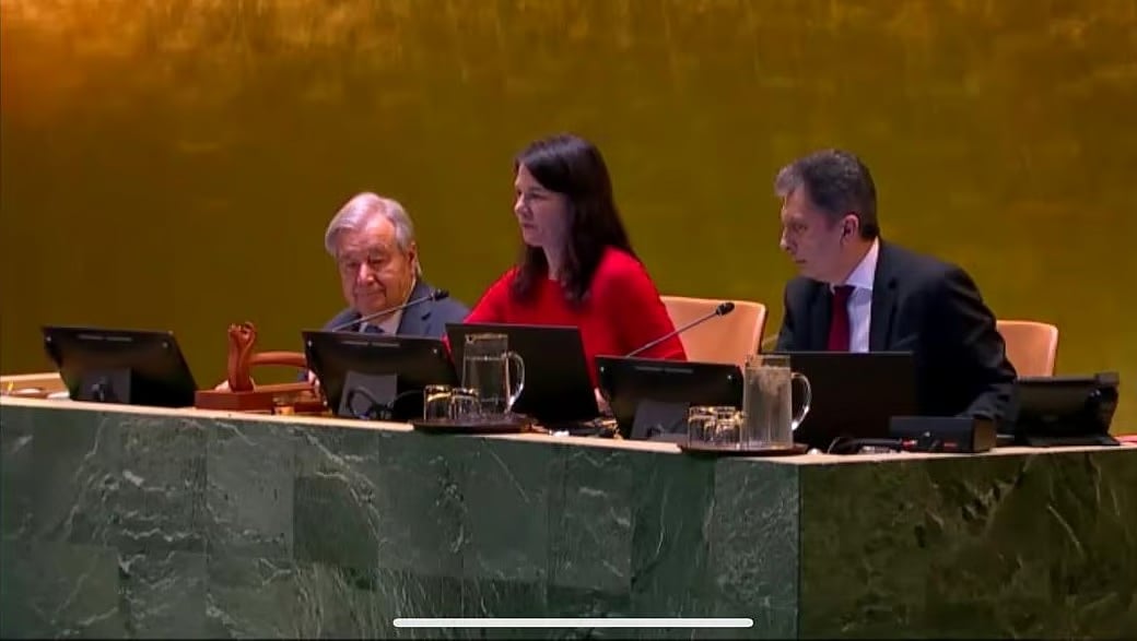 At the election for the presidency of the 81st session of the United Nations General Assembly, UN Secretary-General António Guterres was present during the voting. The election was held at the UN headquarters in New York on 2 June 2026.