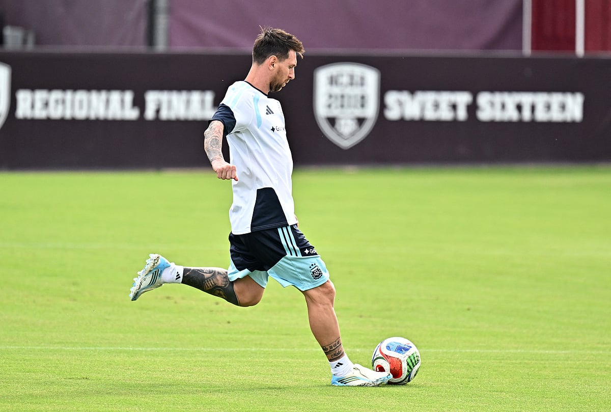 Argentina's Lionel Messi during training session at Kyle Field Stadium, College Station, Texas, US on 5 June 2026.