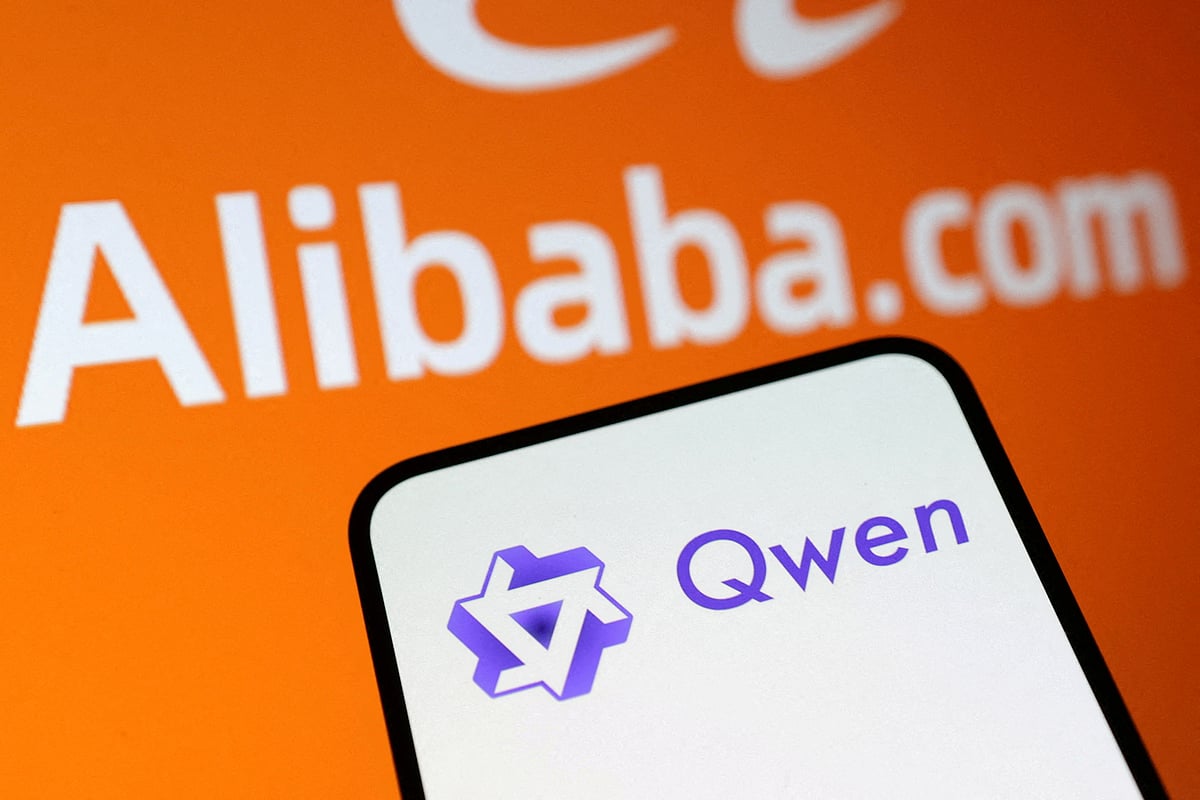 Qwen and Alibaba logos are seen in this illustration taken, 29 January, 2025.