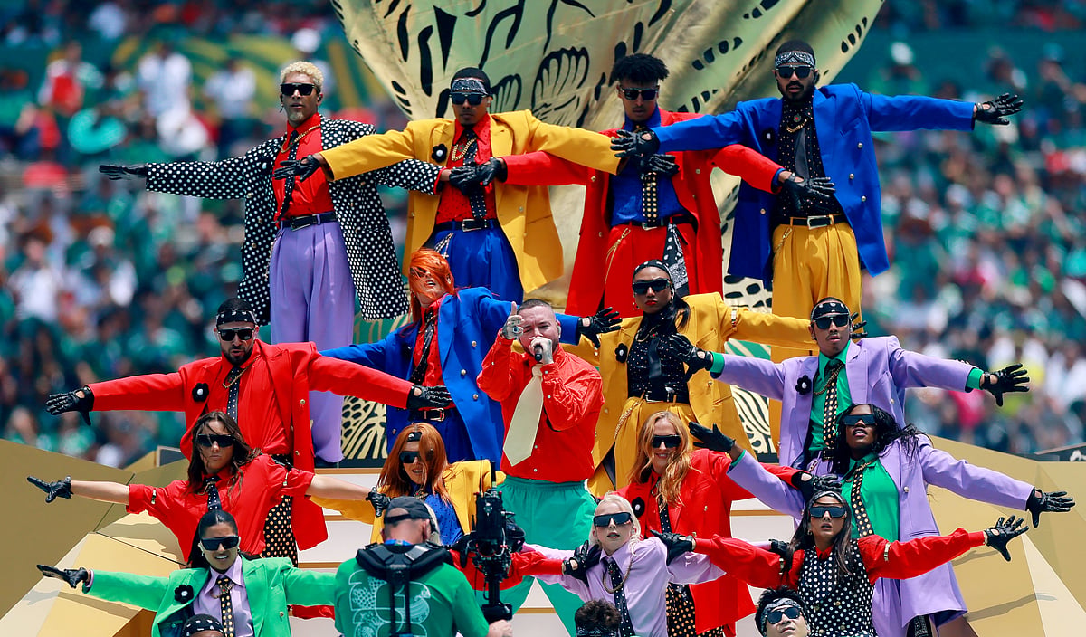 Soccer Football - FIFA World Cup 2026 - Group A - Mexico v South Africa - Estadio Azteca, Mexico City, Mexico - June 11, 2026
J Balvin performs during the opening ceremony REUTERS/Eloisa Sanchez
