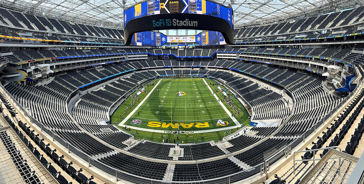 Panoramic view of SoFi Stadium prior to the game
