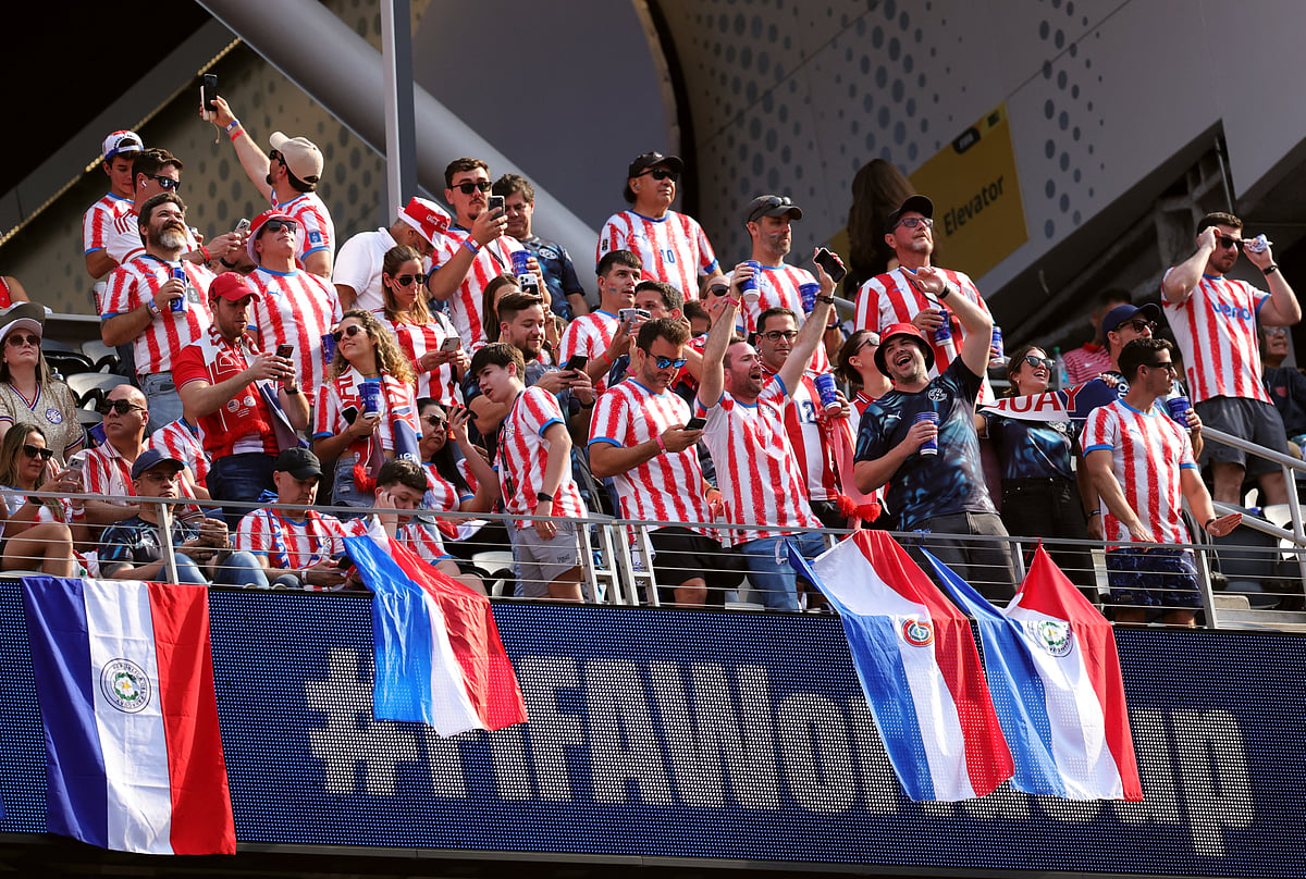 FIFA World Cup 2026 - Group D - United States v Paraguay - Los Angeles Stadium, Inglewood, California, U.S. - June 12, 2026 Paraguay fans inside the stadium before the match 