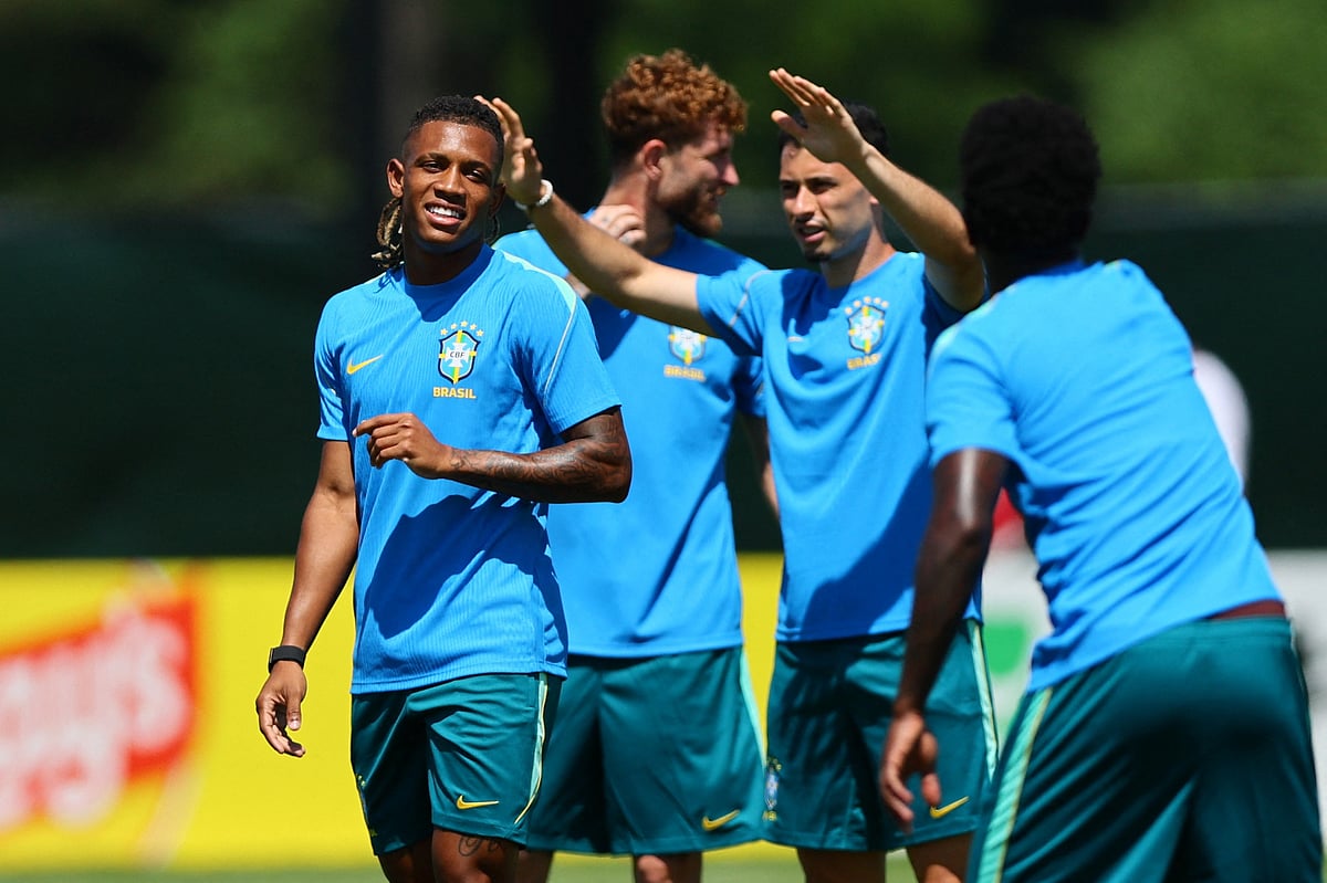 Brazil's Luiz Henrique during training at Columbia Park Training Facility, Morristown, New Jersey, US on 12 June, 2026